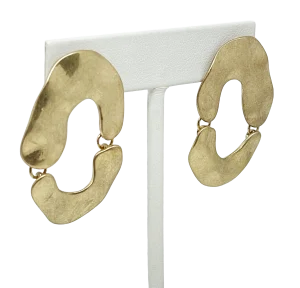 Aretes dorados de metal 3x4cm