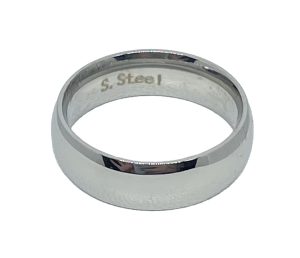 Anillo de acero inoxidable grueso