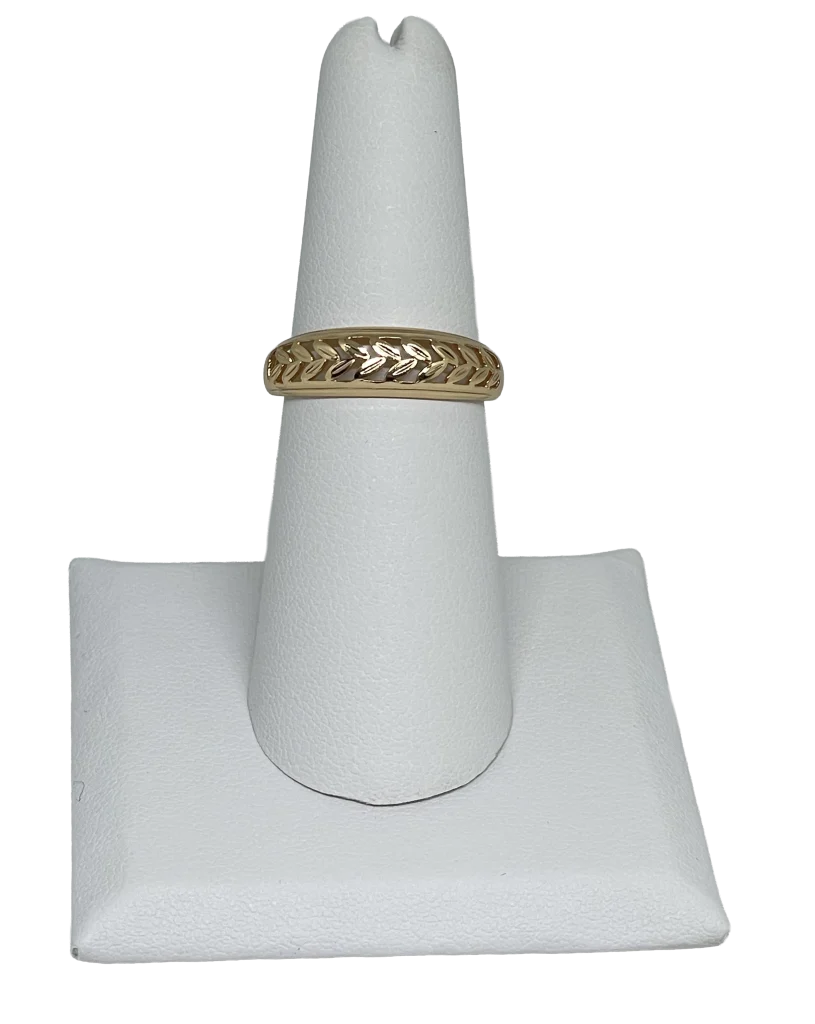 Anillo dorado de rodio