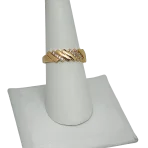 Anillo dorado de rodio con brillantitos-gallery-0