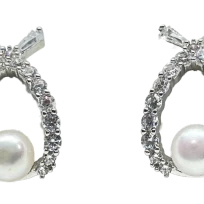 Arete con Brillantitos de chapa S925