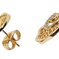 Arete dorado de rodio con brillantito-gallery-0