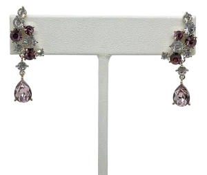 Aretes con brillantito - chapa S925