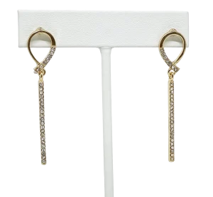 Aretes largos con brillantitos