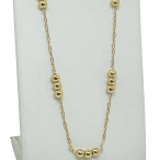 Cadena con bolitas de metal  x 44 cm L.