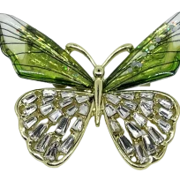 Prendedor con brillantitos de mariposa