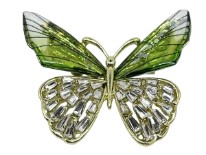 Prendedor con brillantitos de mariposa
