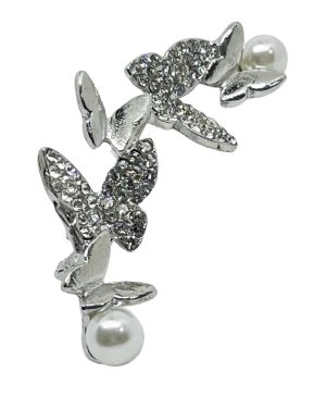Prendedor de brillantes con mariposas