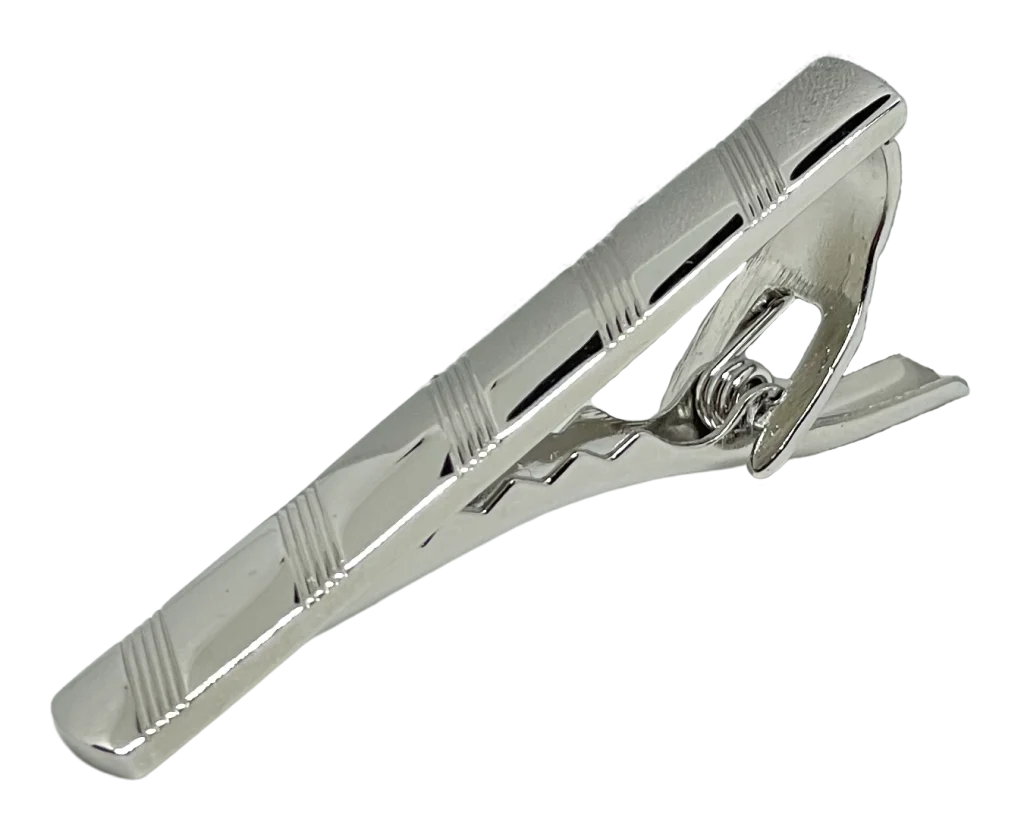 Prensa corbata plateado de metal