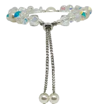 Pulsera ajustable con perla blanca-gallery-0