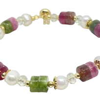 Pulsera ajustable con piedras de colores