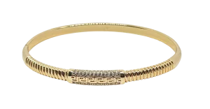 Pulsera aro de rodio dorada