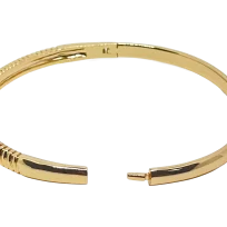 Pulsera aro de rodio dorada-gallery-0