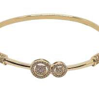 Pulsera aro dorado de rodio