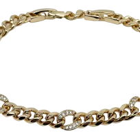 Pulsera de rodio con brillantitos