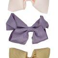 Set de 3 moñas rosado, lila y beige