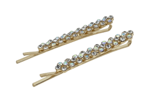 Set de ganchos de metal con brillantito