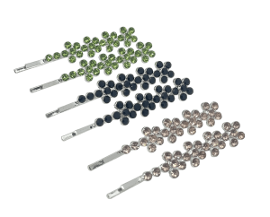 Set de ganchos de metal y brillantito