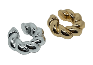 Set-earcuffs-aretes dorado y plateado