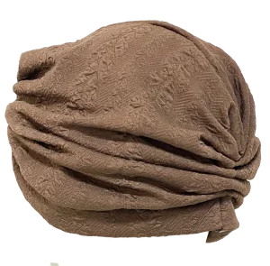 Turbante café con diseño-gallery-0