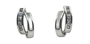Aretes con brillantito - chapa S925