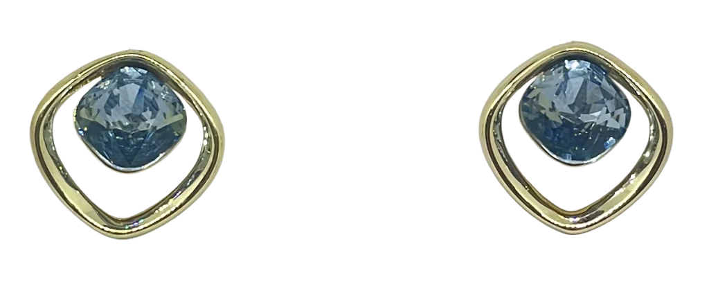 Arete dorado con brillantito-S925