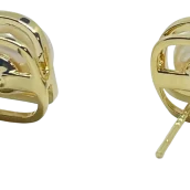Arete dorado con perla-S925-gallery-0