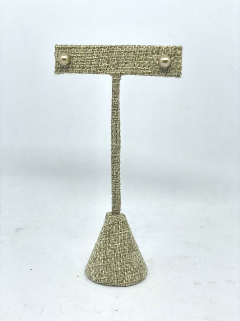 Aretes de perla champagne
