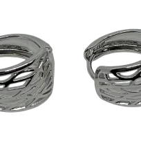 Aretes plateados de rodio