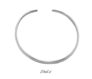 Collar omega Plateado de Fantasía