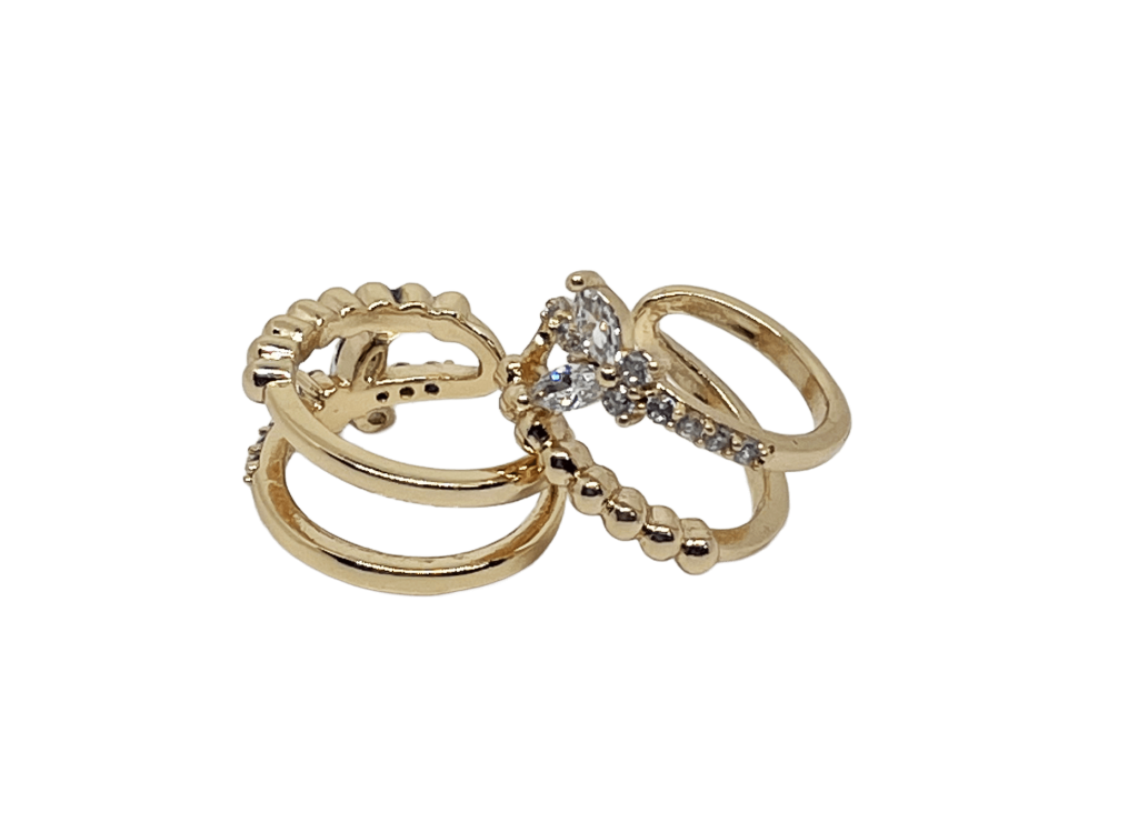 Earcuffs dorados con brillantitos de rodio-gallery-0