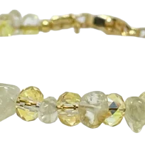 Pulsera ajustable con piedras amarillas