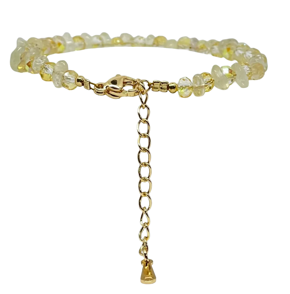 Pulsera ajustable con piedras amarillas-gallery-0