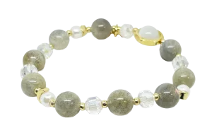 Pulsera elástica de vidrio verde-gallery-0