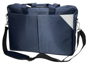 Portafolio azul de tela