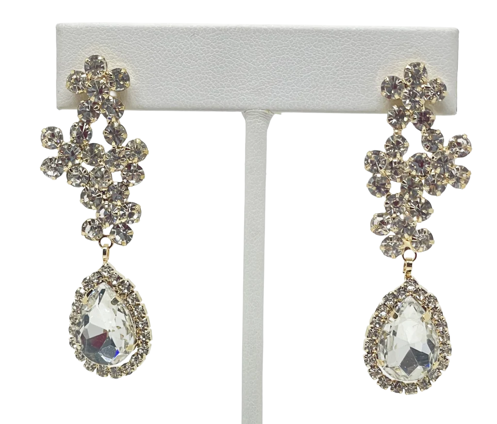 Aretes de Brillantitos dorados