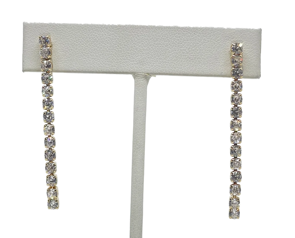 Aretes de brillantitos dorados