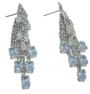 Aretes de brillantitos plateados-gallery-0