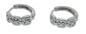 Aretes plateados de rodio