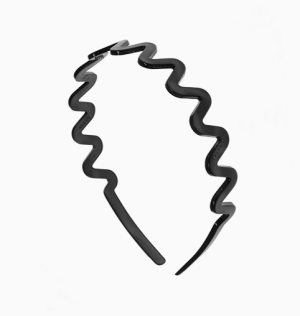 Diadema de carey con ondas negro