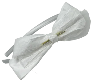 Diadema de niña color blanco