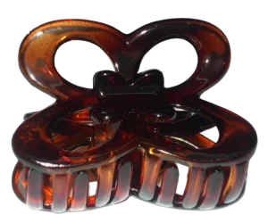 Gancho clip de carey café 4cm
