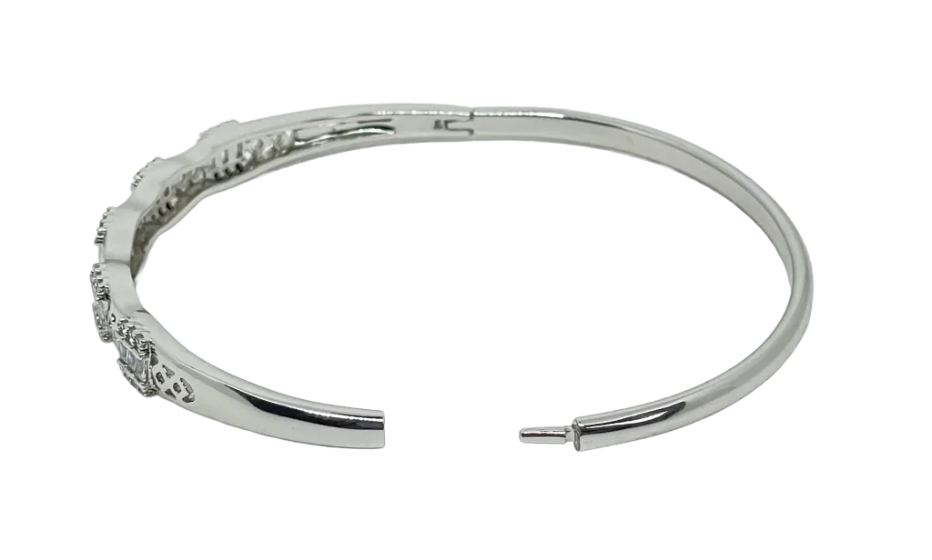 Pulsera aro de rodio plateada-gallery-0