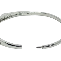 Pulsera aro de rodio plateada-gallery-0