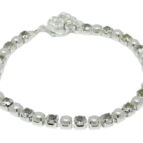 Pulsera con brillantitos y perlas