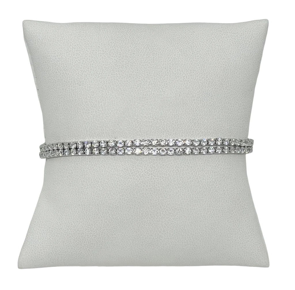 Pulsera de 2 hilos con brillantitos