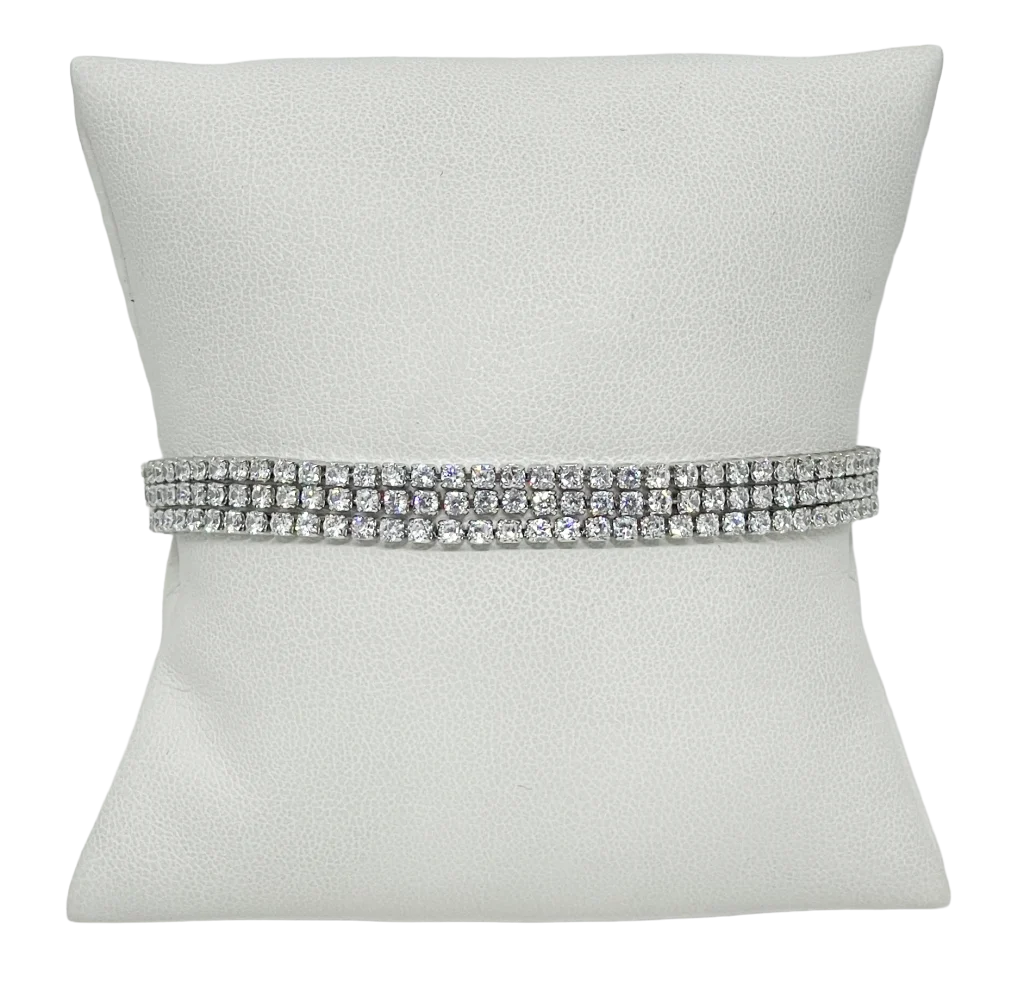 Pulsera de 3 hilos con brillantitos