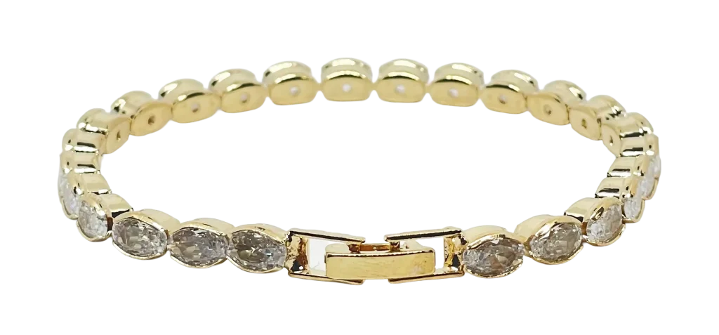 Pulsera dorada con brillantitos-gallery-0