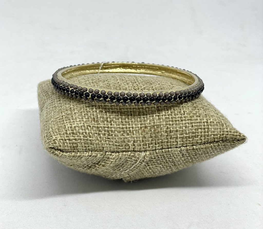 Pulsera de aro dorado con gris-gallery-0