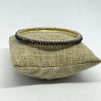 Pulsera de aro dorado con gris-gallery-0